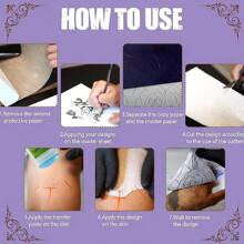 5/10/15/20/30/50/100 件纹身转印纸转印模板纸纹身复印机 4 层 A4 尺寸纹身师工具纹身用品 - 彩色 - 查看 3