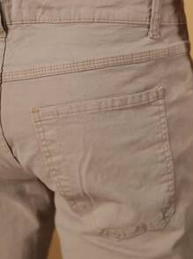 Men Jeans - 卡其色 - 查看 5