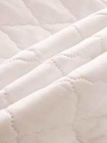 1pc Water Resistant Bed Sheets, Bedding, Fitted Sheet, Mattress Cover, Soft And Comfortable Bedding For Bedroom, Solid Color Waterproof Bed Cover, Rhombus Pattern Embossed Mattress Protector, Deep Pocket, For Single/Twin/Full Bed Sizes, For Bedroom, Guest Room, Hotel, Dustproof Bedspread, Dustproof Non-Slip, Pillow And Pillowcase Not Included, Cozy Home Textile, Perfect Holiday Gift, White