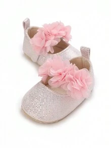 最新款2024款女婴公主鞋，0-1岁女婴学步鞋 - 粉色 - 查看 2