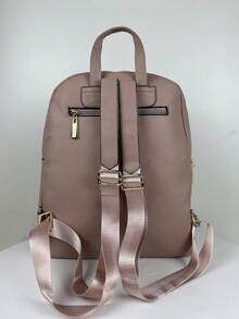 Women Fashion Backpacks - 乾枯玫瑰色 - 查看 2