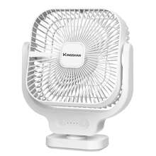 Quạt bàn di động yên tĩnh KINGSHAN 6 inch tích hợp pin lithium có thể sạc lại, 12 đèn LED, sạc Type-C, pin 2 X 1200mAh, thời gian làm việc 2-4 giờ, 3 bánh răng và gió siêu mạnh, thích hợp cho văn phòng, gia đình và Hoạt động ngoài trời, cắm trại, họp mặt gia đình, trạm làm việc, v.v. - trắng - Xem 12
