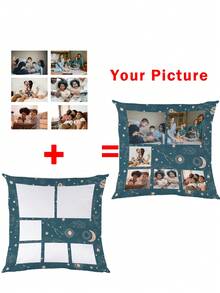 1 chiếc vỏ gối tùy chỉnh để trang trí nhà cửa, ngày lễ tình nhân, Giáng sinh, lễ tạ ơn, họa tiết năm mới, ảnh em bé/cặp đôi/gia đình được cá nhân hóa. Tuyệt vời như quà tặng đám cưới, kỷ niệm hoặc ngày lễ tình nhân. In một mặt. Không điền. - Nhiều màu - Xem 2