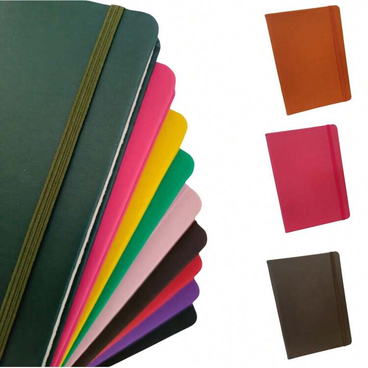 Moleskine Style Notebook 14x20 SKETCHBOOK With Or Without Lines - 淡粉紅色 - 無議程 - 查看 3