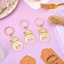 16pcs, Metal Bottle Opener, Creative Feeding Bottle Shape Bottle Opener, Solid Color Keychain Bottle Opener, Suitable For Bar Or Household, Barware Tool, Wedding Party Favor Gift, Bar Accessories, Kitchen Gadget Baby Shower Family Decorations Gifts