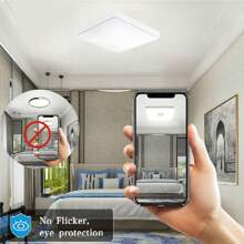 Modern LED Ceiling Light Square Panel Down Lights Bathroom Kitchen Bedroom Lamp - 43*43*12 - View 4