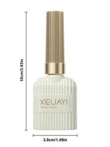 XEIJAYI 1瓶15毫升凝胶指甲油，四季皆宜的美甲产品，可卸除LED凝胶指甲油，DIY家用美甲沙龙，夏季美甲护理礼品，送给女性和女孩的理想之选 - 橄欖綠 - 查看 5