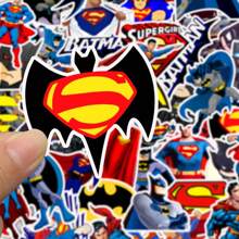 WB 45PCS Stickers Anime Superman Batman Waterproof Superhero Vinyl For Laptop Computer Guitar Skateboard Luggage Bike For Friends Funny Gift,Superman,Batman,Stickers,Superman,Batman,Stickers,Messi Stickers,Batman For Kids,Ipad Stickers,Batman,Superman,Stickers