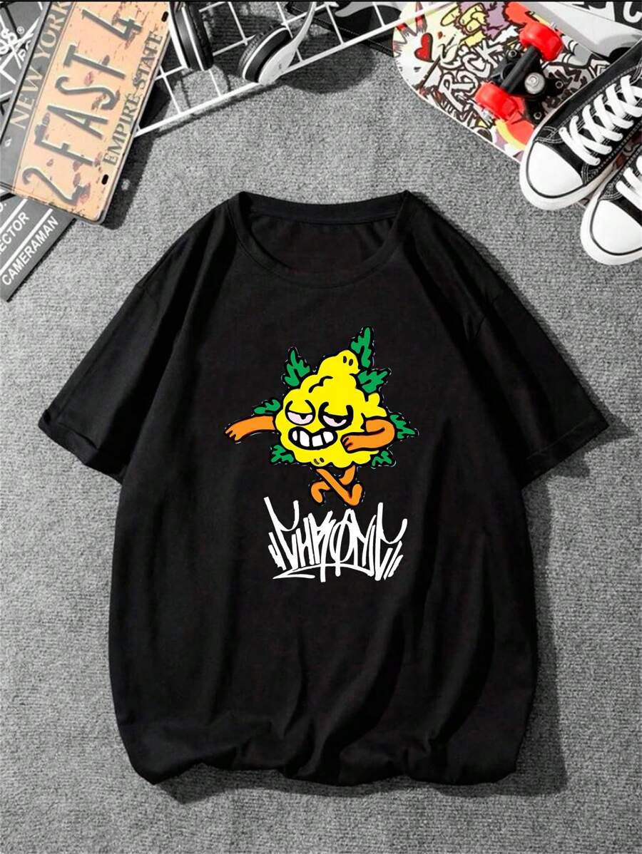 Men T-Shirts - 黑色 - 查看 1