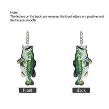 12pcs Acrylic Fish Shaped Keychain For Fishing Lovers, Multifunctional Keyring Decoration Gift For Men And Women Car Accessories Bag Charm School Letter Cute Goth Y2k