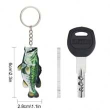 12pcs Acrylic Fish Shaped Keychain For Fishing Lovers, Multifunctional Keyring Decoration Gift For Men And Women Car Accessories Bag Charm School Letter Cute Goth Y2k