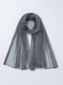 1 chiếc khăn choàng/khăn quàng cổ nhẹ, thủ công, đính sequin, thanh lịch dành cho nữ. Có thể có sự khác biệt nhỏ về màu sắc do ánh sáng. - Nhiều màu - Xem 13
