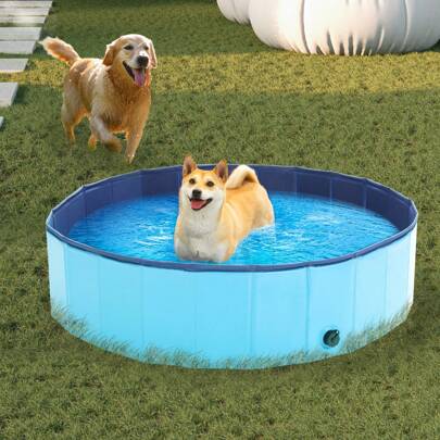 PAWZ Road Piscina plegable para perros de varios tamaños, piscina portátil con bolas para niños, para nadar al aire libre