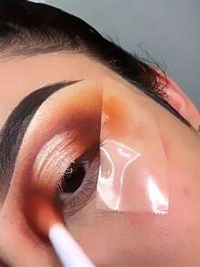 Cinta protectora para sombras de ojos de 6 rollos, adhesivos de cinta para herramienta de maquillaje de ojos, cinta para delineador de ojos natural, herramienta auxiliar para maquillaje de ojos, parche para terminar el maquillaje de ojos, cada rollo con 9 metros - Multicolor - Ver 5
