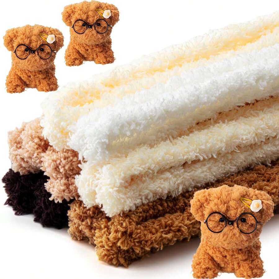 6入組39.3英寸/100厘米珊瑚絨管道清潔棒，長管道清潔器，厚且長的毛絨軟毛冰絲條，毛絨軟毛冰絲條工藝，超級巨型毛絨棒，具有厚管道清潔器的毛絨軟毛冰絲條，DIY項目和工藝用品裝飾，適用於初學者的管道清潔器，DIY項目的管道清潔器 - 淺卡其色 - 查看 1