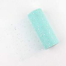 闪光亮片薄纱卷 15 厘米 * 10 码薄纱卷轴芭蕾舞短裙欧根纱激光 DIY 圣诞婚礼装饰生日派对用品，圣诞节 - 彩色 - 查看 17