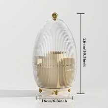 Rotating Makeup Organizer For Vanity With Brush Holder Cosmetic Makeup Storage Box For Counter Top Bathroom - Multicolor - View 11