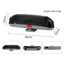 ROCKBROS Bicycle Light Waterproof Bike Taillight LED USB Rechargable Back Light Riding Warning Saddle Bike Rear Light - Black - View 6