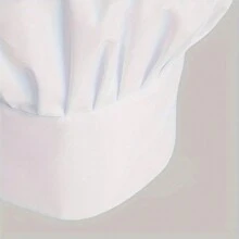 1頂飯店/餐廳廚師帽，男女白色布質侍者/廚房員工帽，工作帽，廚師制服帽 - 彩色 - 查看 9