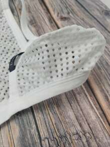 DomiGe 1入組性感白色透視網眼透視男士丁字褲，超低腰和無縫襠製