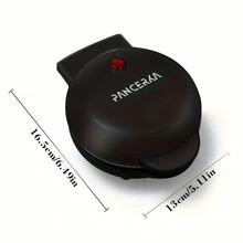 Chảo làm bánh quế điện cá nhân mini PANCERKA, Bề mặt nấu 5 inch, Chảo làm bánh quế cho bánh mì nâu băm, Bánh mì nướng kiểu Pháp, Phô mai nướng, Quesadillas, Bánh hạnh nhân hạnh nhân, Bánh quy, Đen - Xem 11