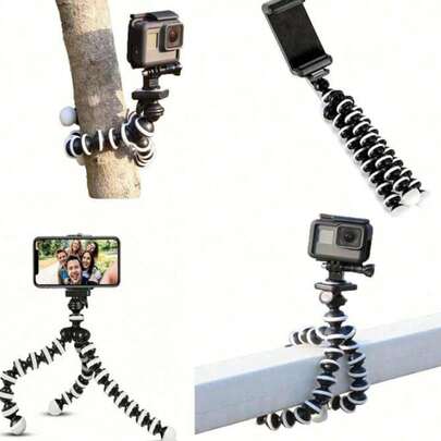Octopus-Shaped Flexible Tripod Phone Stand, Ideal For Photography Compatible With IPhone Android Phone Mobile Phone Suitable For Live Streaming, Vlog,Family Gatherings, Christmas Party Shooting,For Handheld Selfie, Outdoor Activities, Interviews For Summer Vacation, Travel, Outdoor Activities, Live Streaming Selfie Stick, Tripod Stand