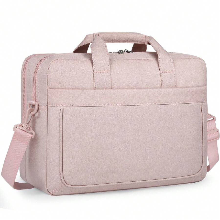Portafolios para Laptop hombre 15.6 pulgadas,Grande Maletín para Laptop Impermeable - Rosa - Ver 1