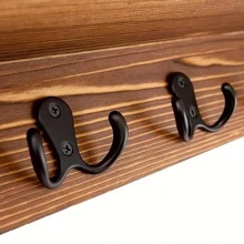 4 piezas Gancho doble, Gancho retro para colgar ropa en el gabinete de la cocina, Gancho de ojo recto para la puerta, Mini gancho, Gancho de pared con tornillo para el hogar, la cocina, el baño, accesorios de baño y herramientas de baño - Multicolor - Ver 2