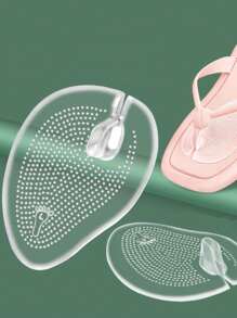 2pcs Summer New Style Slip-Resistant Toe Comfortable Silicone Front Insole For Sandals, Slippers And High Heel Shoes For Women High Heels Women Pumps Women Men Slippers - Clear - View 6