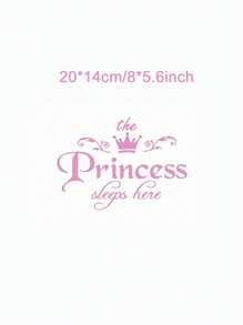 RandySticker Miếng dán cửa hình chữ công chúa, miếng dán, miếng dán tường, miếng dán vinyl trang trí nhà cửa, vật dụng trang trí mùa xuân làm mới ngôi nhà của bạn, miếng dán trang trí lễ hội quà tặng sinh nhật tốt nghiệp - Hồng - Xem 7