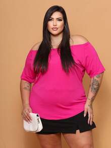 Plus Size Blouses - Trắng + Hồng - Xem 4