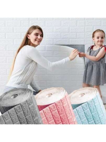 10M/5M/3M/2M/1M 3D Wand Sticker Imitation Brick Bedroom Home Waterproof Self Adhesive DIY Wallpaper Living Room TV Backdrop,Renovation Stickers Peel Panels,Wall Paper, Wallpapers, ation Items Refresh Your Home,Rama view 2