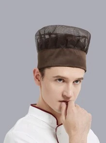 1 pieza Gorro de chef de cocina para hotel/restaurante - Gorra plisada a prueba de polvo - Personalizable para trabajo transfronterizo - Multicolor - Ver 14