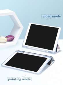 Green Plant Pad Case Compatible With IPad 7/8/9th Generation 10.2inch,Compatible With Samsung Galaxy Tab A7 10.4 Inch, Matepad 10.4/ Tab/ Cover,With Pen Holder,Supports Automatic Sleep/Wake Lid