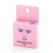 1 pieza Línea de ceja semi-permanente dibujada con tinta - hilo de ceja pre-tintado, herramienta para tatuajes de cejas de larga duración, contenedor de tinta para tatuajes, regla posicional para hilo auxiliar para dibujo de bordado, regla de hilo de bordado tintado para herramientas de ayuda al dibujo de cejas - Multicolor - Ver 10