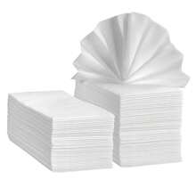 25/50/100 Large Disposable Guest Towels For Bathroom, Premium Linen-Like, Multi-Fold, Cloth-Feel Napkins, A Hygienic Solution For Kitchen, Party, Weddings And Events - White - View 1