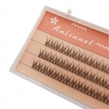 anlinnet 120 簇独立睫毛簇 0.07 毫米 W 形自然簇睫毛，8-14 毫米持久睫毛簇，睫毛簇，独立睫毛，睫毛，假睫毛