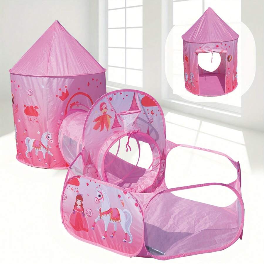 可攜式幼教帳篷 - Pegasus Girl設計，適用於室內遊戲 - 彩色 - 查看 1