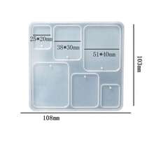 1 pieza moldes de resina de joyería, moldes de silicona para colgantes para fundición de resina epoxi y manualidades para hacer colgantes, aretes, collares, llaveros