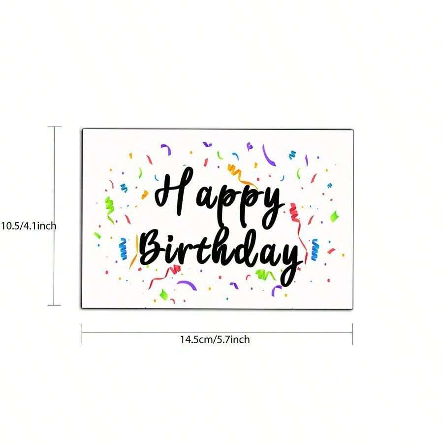 誕生日お祝いカード アソート セット（封筒6枚付き） 6デザインのハッピーバースデーグリーティングカード入り 、クラフト紙の封筒とラベルが付い