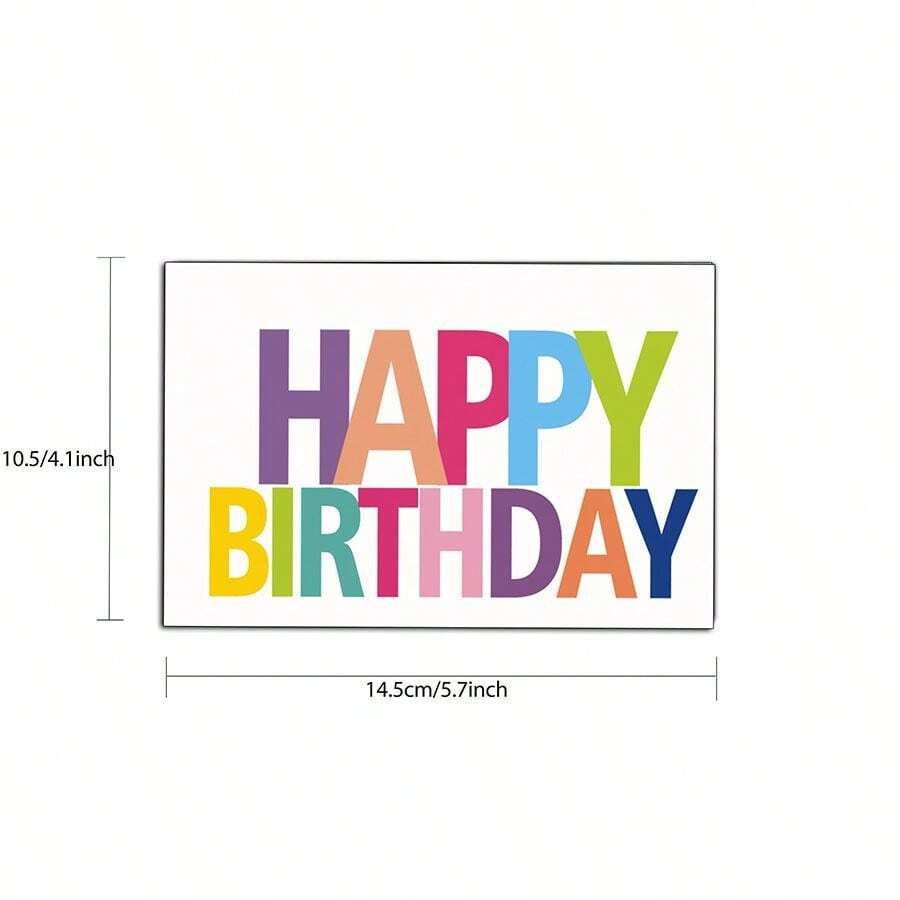 誕生日お祝いカード アソート セット（封筒6枚付き） 6デザインのハッピーバースデーグリーティングカード入り 、クラフト紙の封筒とラベルが付い