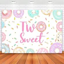 Avezano Donut Two Sweet Birthday Backdrop Second Birthday Party Decorations Background Sprinkles Donut Happy 2nd Birthday Party Supplies,Christmas - Multicolor - View 5