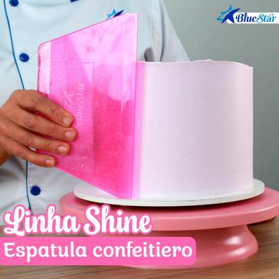 THINGS ALREADY Espatula Para Bolo Alisador De Confeiteiro Em Acrilico Raspadora BlueStar