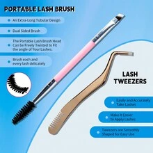RITALASH Bộ mở rộng mi DIY, 168 cụm mi có liên kết và bịt kín, cụm chổi chải Mascara, dụng cụ bôi mi - màu đen - Xem 6
