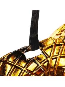 Golden Leopard Mask For Halloween Party, Animal Masquerade Ball Prop - Gold - View 3