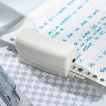 1pc Handheld 6-Hole Paper Punch, Mini Perforator, 5.5mm Punch Diameter - White - View 4