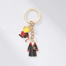 1 Stück neuer Ankunft Abitur-Jahreszeit Zink-Legierung Öltröpfchen-Tasse, Bachelor-Abschluss Kleid und Kappe Anhänger Schlüsselanhänger Rucksack Ornament, Studenten Gedächtnis Geschenk - Gold - Übersicht 11