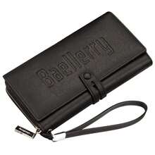Monedero de hombre de Baellerry en forma de cartera larga y multifuncional, bolso de mano con gran capacidad - A - Ver 1