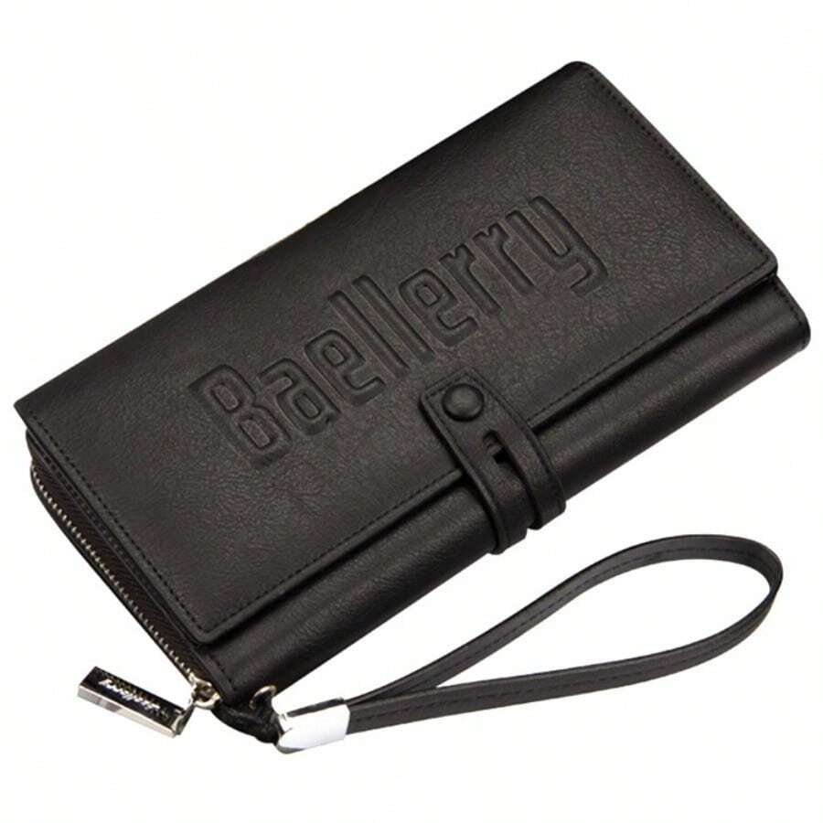 Monedero de hombre de Baellerry en forma de cartera larga y multifuncional, bolso de mano con gran capacidad - A - Ver 1