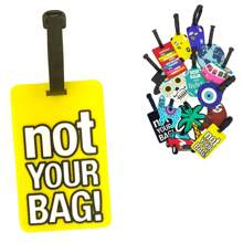 Identificador De Mala De Viagem Tag de Bagagem Avião Férias Etiqueta Silicone Premium